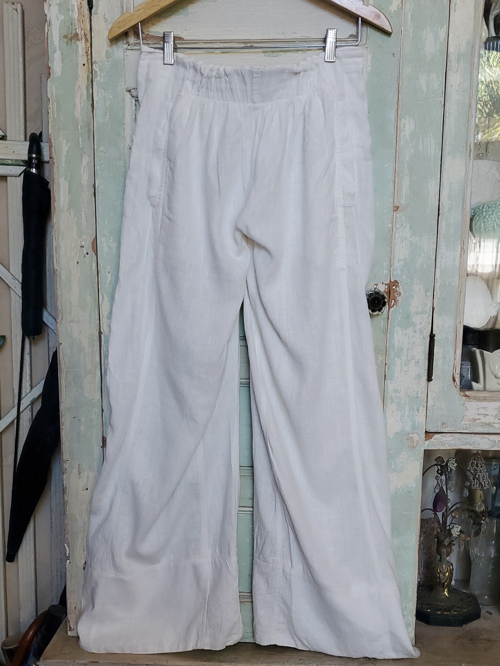 Free People Wide-Leg Linen Pants